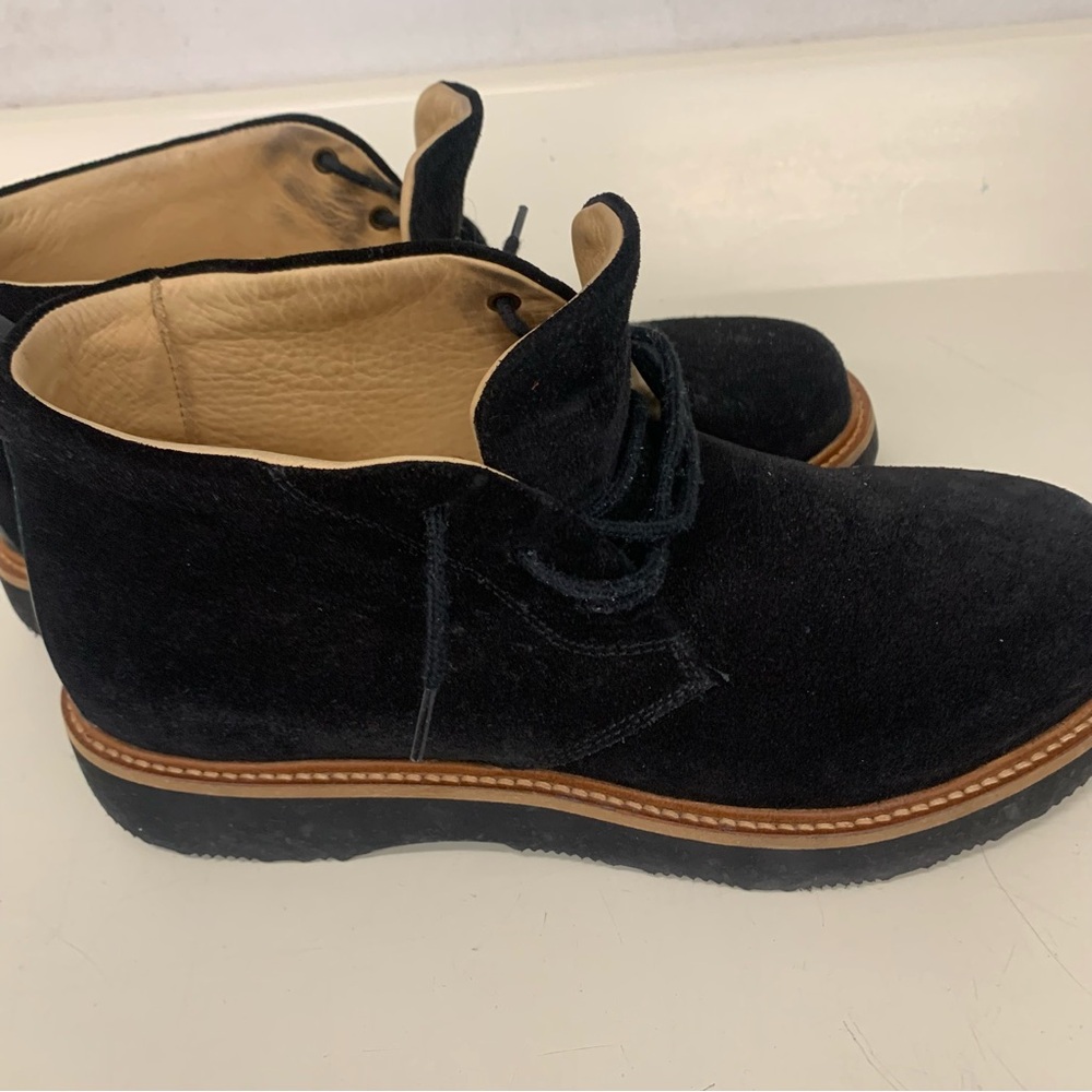 J. Crew Black Suede Oxford Booties
